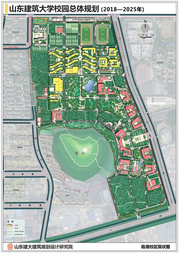 山东建筑大学全景地图图片